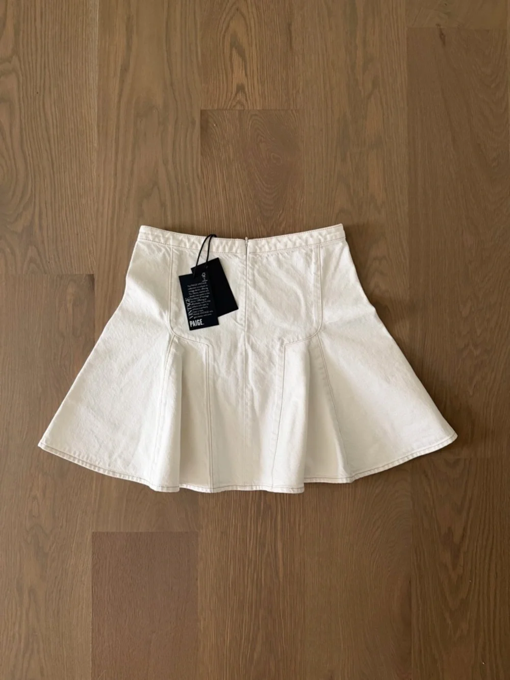 NEW Paige Adaline Mini Skirt In Ecru